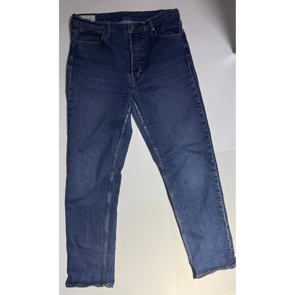 GAP Womens Cheeky Straight High Rise Jeans Blue Denim Size 32 14 Tall